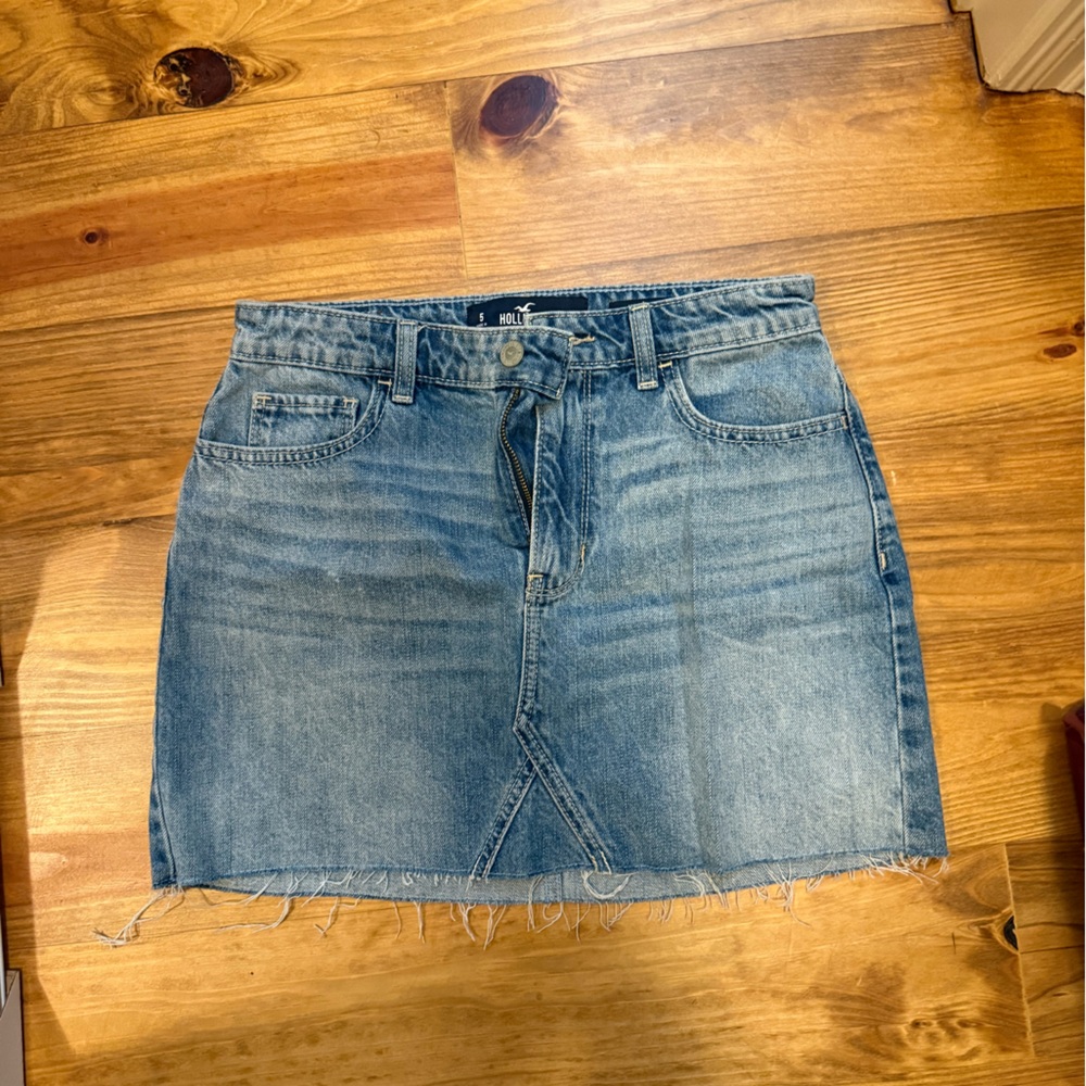Hollister Light Blue Denim Skirt